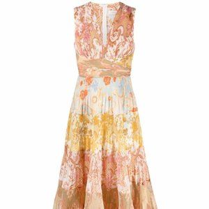 Zimmermann Postcard printed pleated midi dress